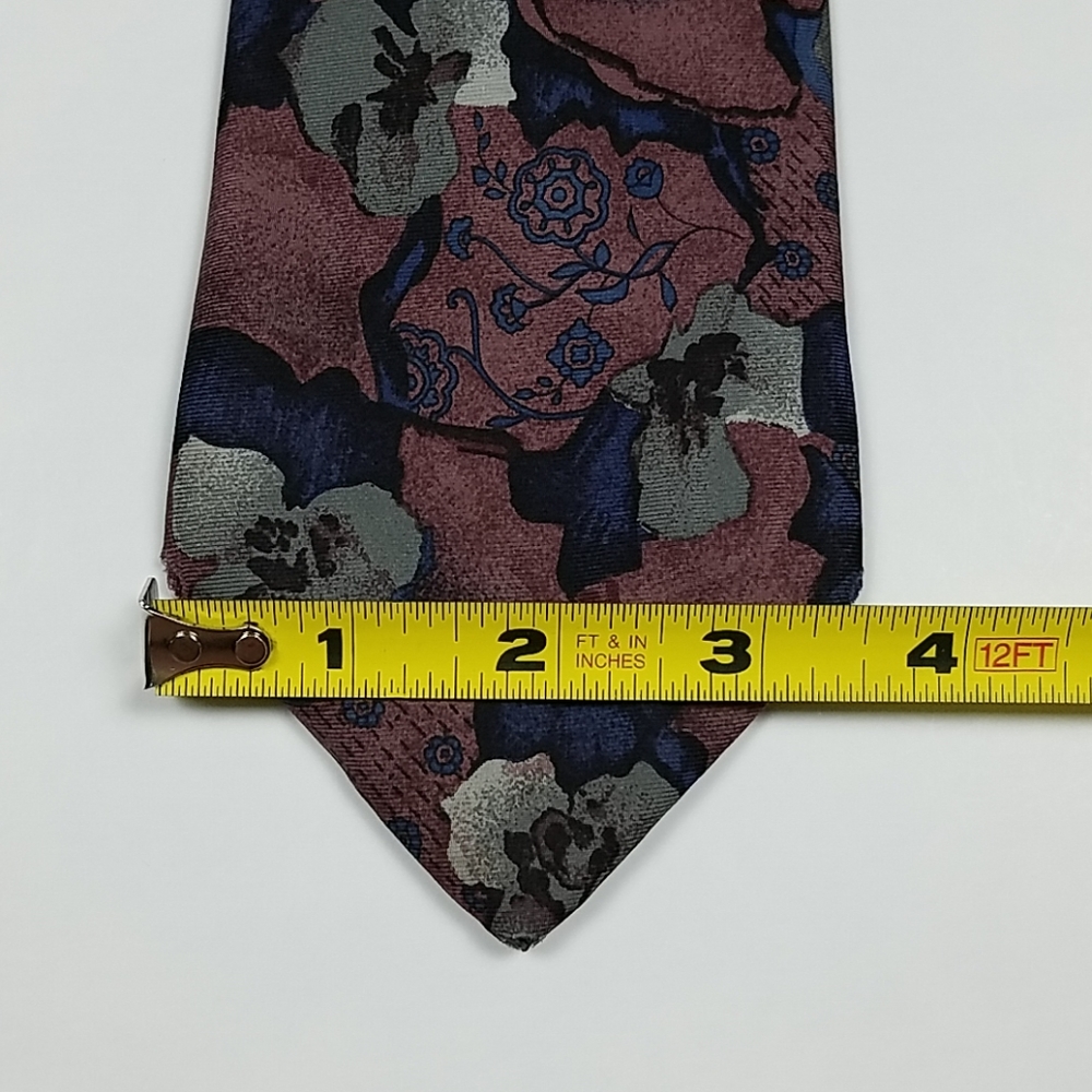 Yves Saint Laurent vintage floral silk tie - Picture 5 of 7